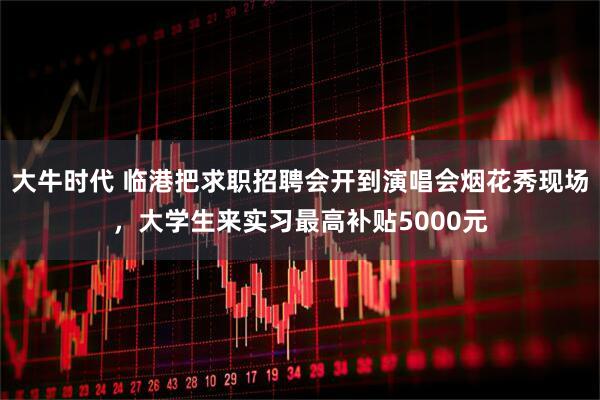 大牛时代 临港把求职招聘会开到演唱会烟花秀现场，大学生来实习最高补贴5000元