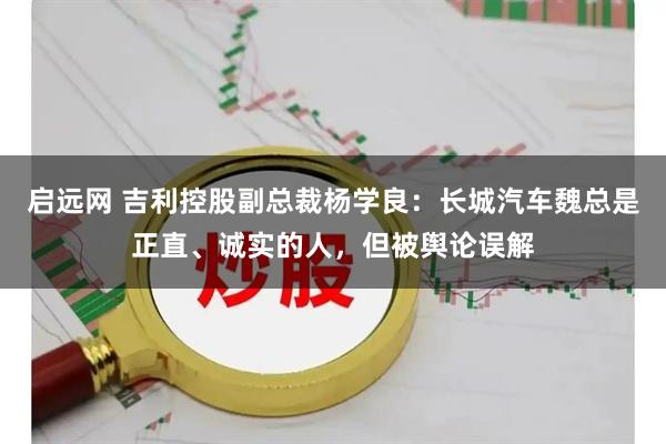 启远网 吉利控股副总裁杨学良：长城汽车魏总是正直、诚实的人，但被舆论误解